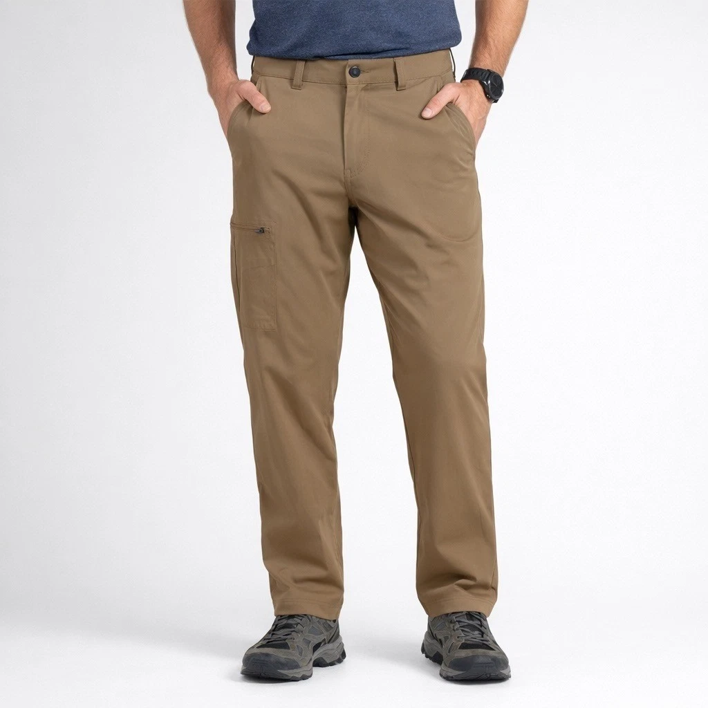 Copper & Oak Mens 36x34 Tan Stretch Performance Pants Hiking Tactical Casual