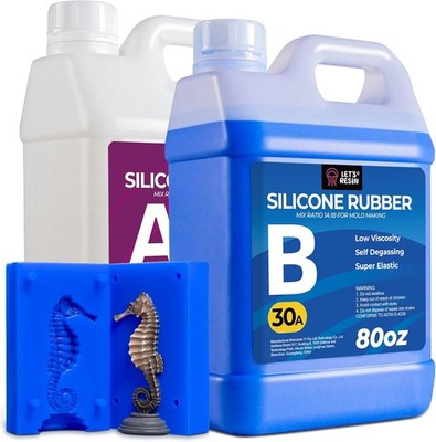 lets resin silicone mold kit 30A 16oz 10lbs liquid rubber plaster mold