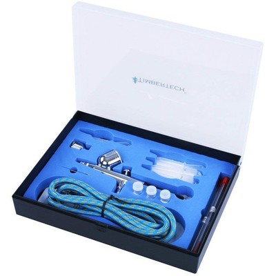 TIMBERTECH ABPST01 Airbrush Airbrush Set mit Adapter, Schlauch, Düsen und Nadeln