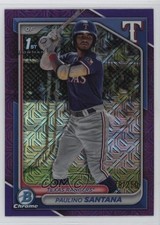 2024 Bowman Chrome Prospects Mega Box Purple Mojo Refractor Paulino Santana 12se