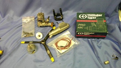 Thunder Tiger Pro-46 ABC Model Engine 9141, WITH EXTRAS, USED