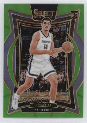 2024 Panini Select Concourse Neon Green Prizm 70/75 Zach Edey #98 Rookie RC 1bk5