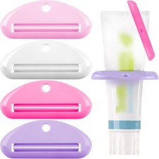 4 Pcs Toothpaste Squeezer,Plastic Toothpaste Tube Squeezer Toothpaste Dispenser