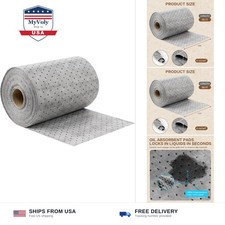 Oil Absorbent Pads Roll, 6 oz Oil Absorbent Mat 15" x 50' 1 Roll  Heavy Duty...