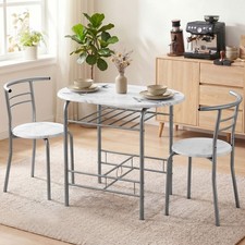 Small Table And 2 Chairs Breakfast Bar Kitchen Room Compact Space Saving Set