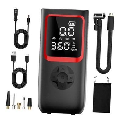 Tire Inflator Portable Air Compressor - 150PSI Portable Tire Inflator with Red