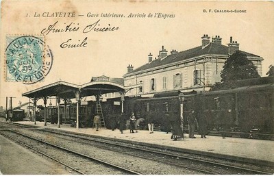 SAONE ET LOIRE LA CLAYETTE Innenbahnhof Ankunft des Express