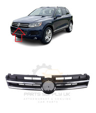 NUOVO PER VW TOUAREG 10-14 GRIGLIA CENTRALE SUPERIORE ANTERIORE CON CROMO 7P6853651AZLL