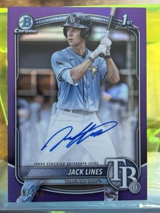 2025 Bowman Chrome - Jack Lines 1st Auto Purple Refractor /250