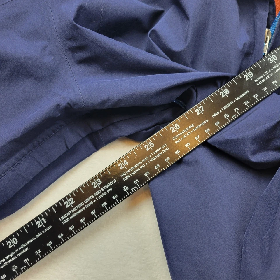 Jaqueta masculina Patagonia Violet Gore-Tex grande azul com capuz impermeável concha - Imagem 4 de 4