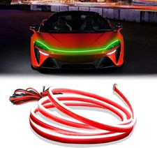 71-inch High-Brightness Car Hood Gap LED Light Strip - Daytime Ru Color: Green