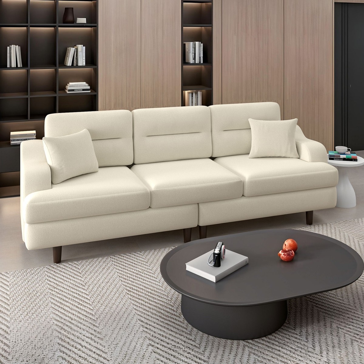 89 Inch Convertible Sofa with Storage, Living Room Furniture