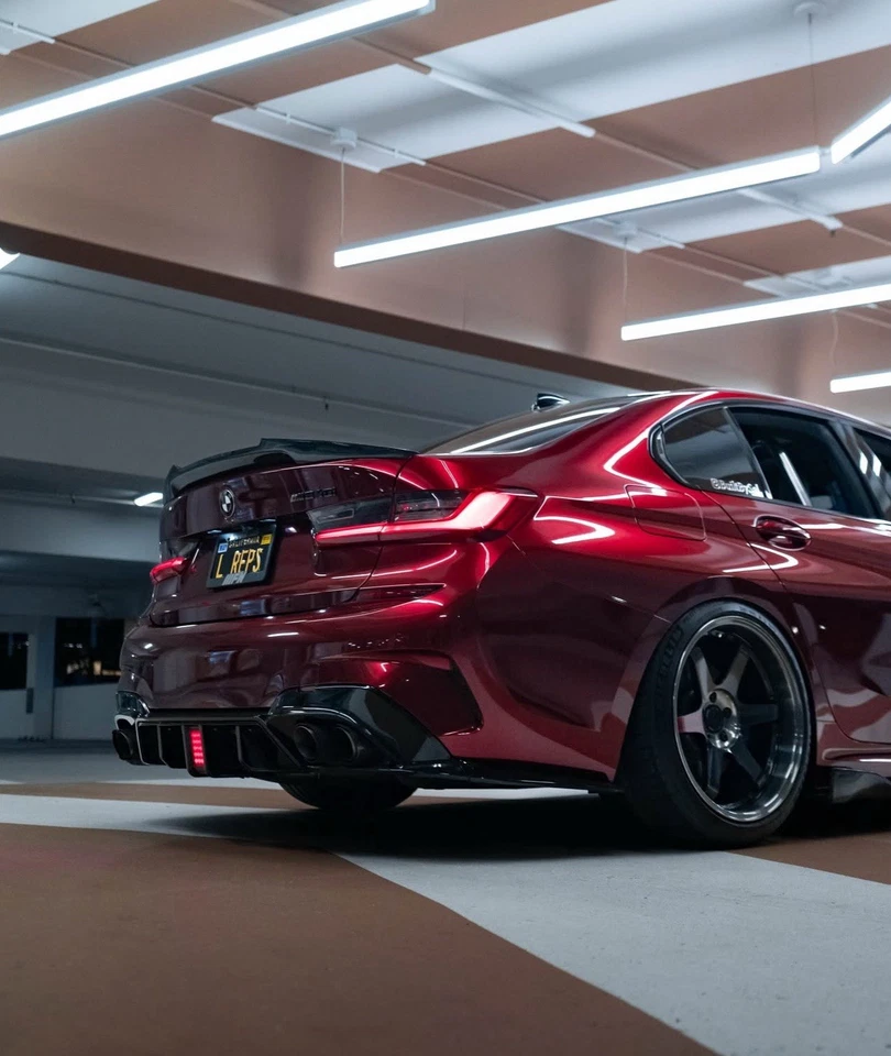 BMW G20 LCI Gloss Black LED F1 Rear Diffuser For 19-22 3 Series (M SPORT) - Image 2 of 4