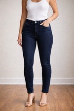 Seven7 Women's Tummyless High Rise Comfortable Stretch Jeans Slim Skinny Darkwas