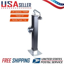 New 8000lbs Heavy Duty Swivel Trailer Jack Tongue Pipe-mount 15" Travel Weld-on