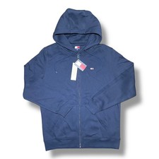 Image of Mens TOMMY HILFIGER JEANS Flag Patch Hoodie - Navy Blue - Size Medium BRAND NEW