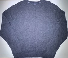 Vintage Y2K GAP Wool Blend Sweater Men  s 2XL Crew Neck Long Sleeve Pullover Blue