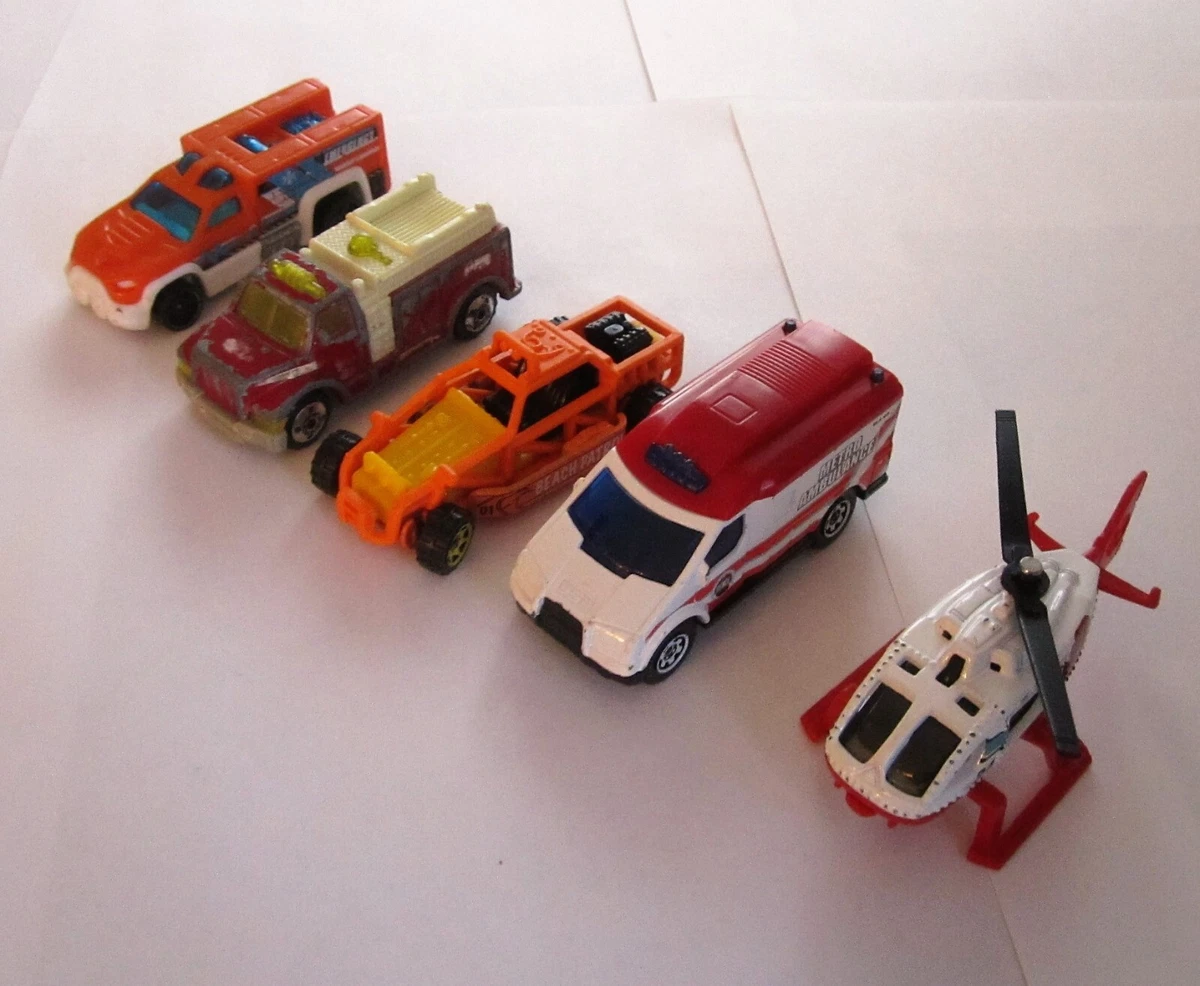 Matchbox Emergency and Rescue Vehicles Lot of 5 Diecast 1 64