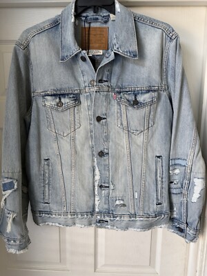 levi's denim jacket large 90's 2000's repaired lvc vintage made