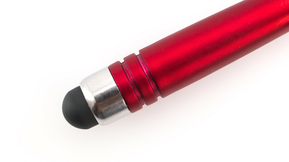 Penna Stilo Touch Universale System-S | Punta In Fibra Tessile, Rossa, Per Smartphone E Tablet - Foto 3
