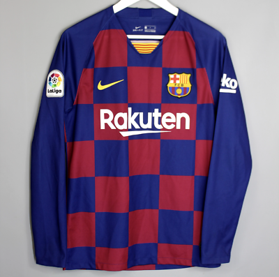【超美品】FC Barcelona メッシ 10 長袖シャツ FC BARCELONA SPAIN 2019 2020 HOME FOOTBALL SHIRT JERSEY LONG
