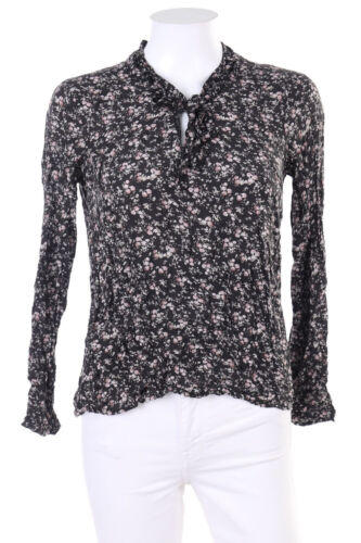 soyaconcept blouse slip blouse bow flowers print S gray black - Picture 1 of 4