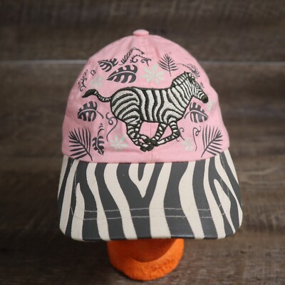 NC Zoo Baseball Cap North Carolina Pink Zebra Hat Girl Child