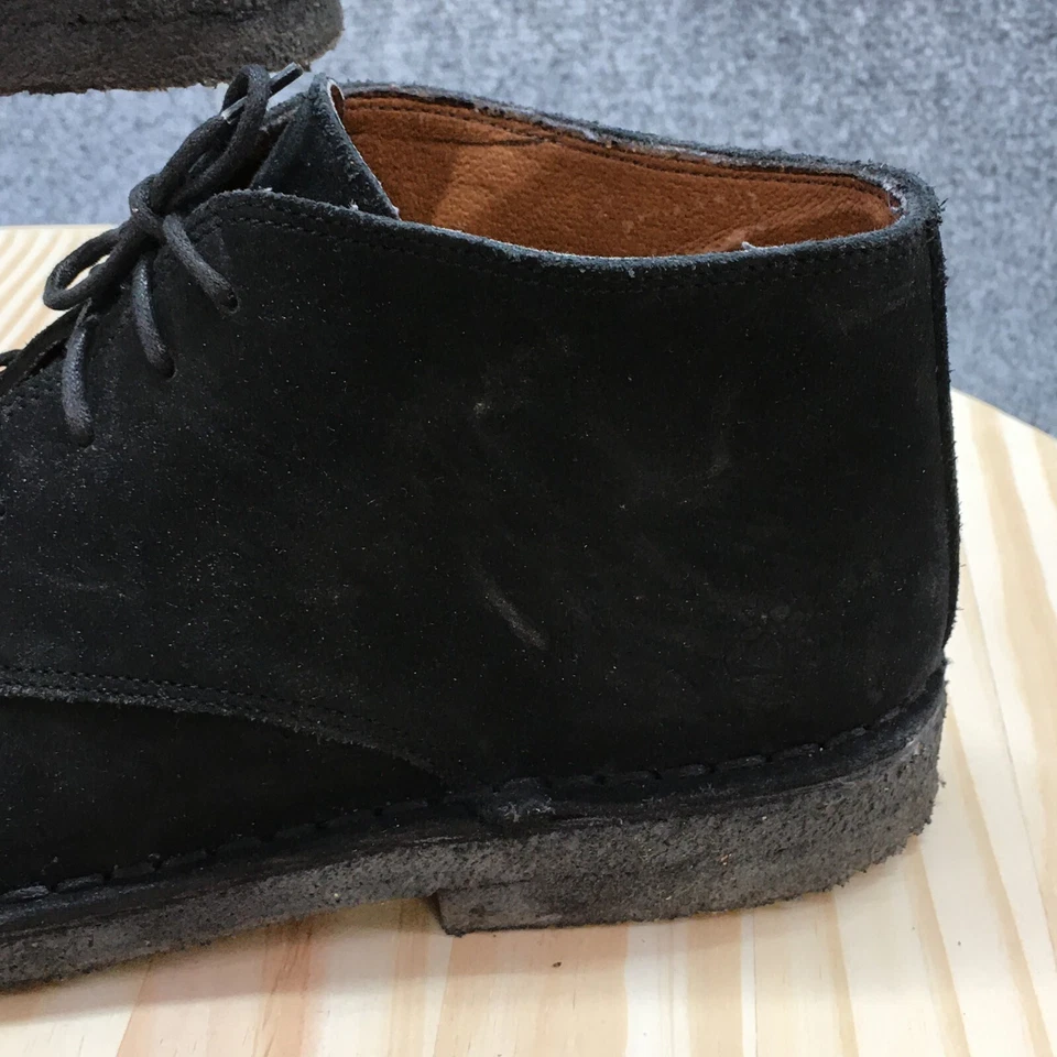 Timberland Botas Para Hombres 7.5 M Informales Con Cordones Desierto Botín Negro Gamuza Italia Foto 3 de 4