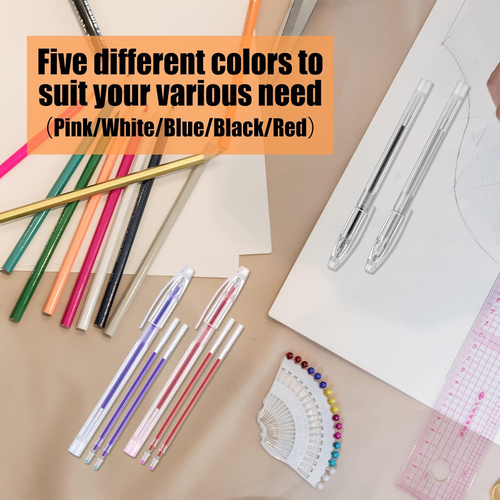 155 Pcs Heat Erasable Pens Set Includes 5 Pcs Heat Erasable Fabric Marking - Picture 7 of 12