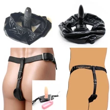 Vibration Chastity Belt Panties with Silicone Plug Shock Underwear BondageSM Toy