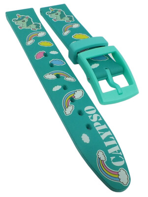Calypso Cinturino Orologio 14mm Plastica Turchese Multicolore