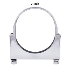 United Pacific 21298 7” Polished Stainless-Steel U-Bolt Exhaust Clamp - 1 Unit