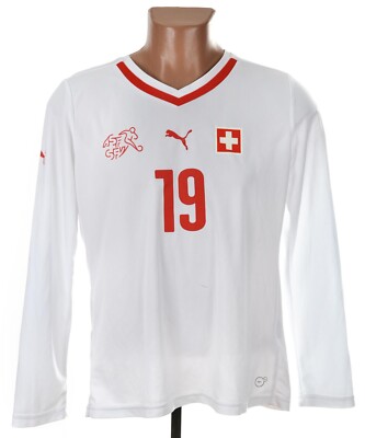 SWITZERLAND 2014/2016 AWAY FOOTBALL SHIRT SIZE L WOMEN MATCH WORN ISSUE 19