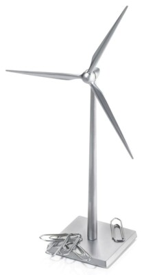TROIKA Windrad FRESH WIND Büroklammerhalter Schreibtisch Objekt inkl. 5 Klammern