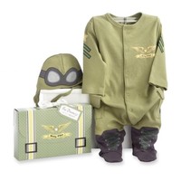 Baby Aspen, Big Dreamzzz Baby Pilot Two-piece Layette Set, Green, 0-6 Months, Ne Baby Aspen, Big Dreamzzz Baby Pilot Two-piece Layette Set, Green, 0-6 Months, Ne