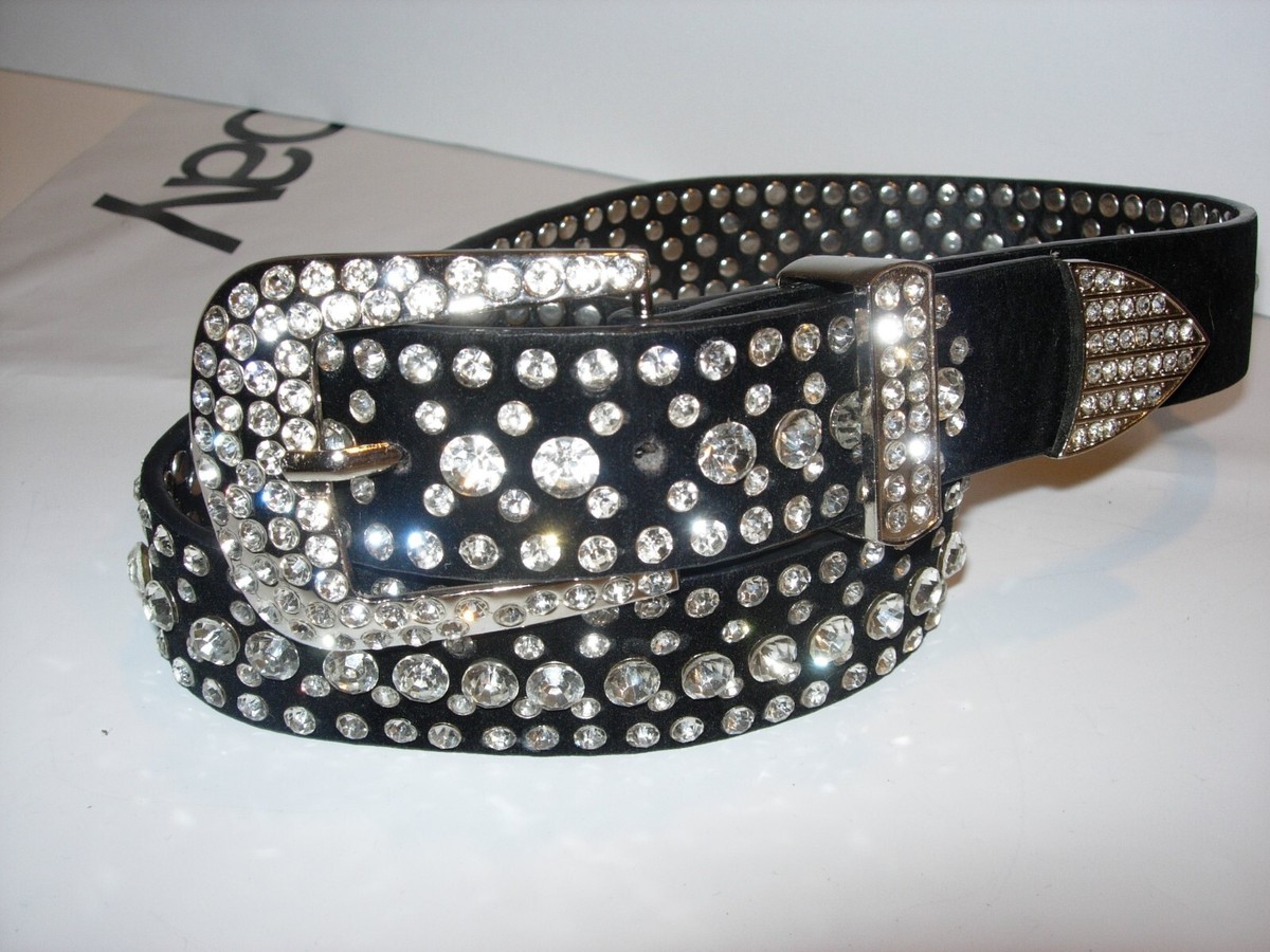 Vintage Leather Black and Silver Rhinestone Cat Buckle Belt BELTLEY Zodiac Rat Buckle Belt — Handcrafted Black Elephant  main image 2