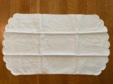 Vintage Baby Pillowcase Sham White Eyelet Embroidered Open Both Ends Photo Prop