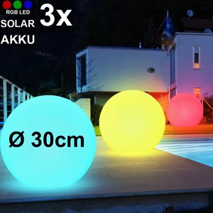 7er Set Rgb Led Aussen Leuchten Solar Kugel Farbwechsel Lampen Garten Strahler Miyako Chemical Jp