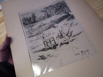 Antique Louis MONZIES (1849-1930) engraving / print boy painter | eBay