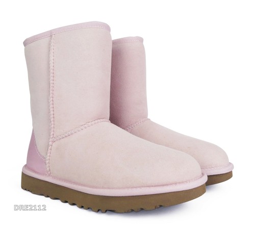 Sea Shell Pink Suede Fur Boots Size 
