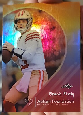 BROCK PURDY NFL 2023 Leaf Autism Foundation SAN FRANCISCO 49ERS #/1000