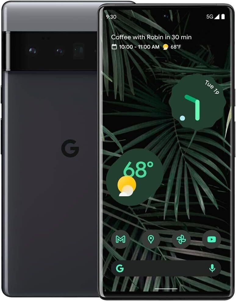 Google Pixel 6 Pro G8V0U 128GB Black GSM Unlocked Good Smartphone