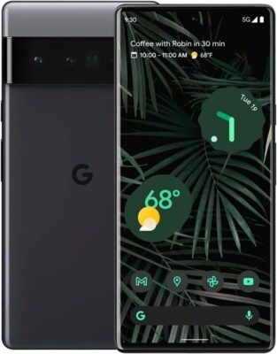 Google Pixel 6 Pro G8V0U 128GB Black GSM Unlocked Good Smartphone