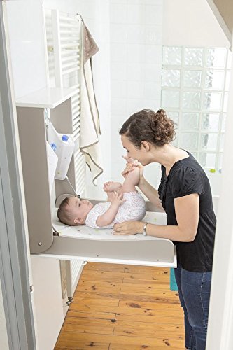 wall baby changing table