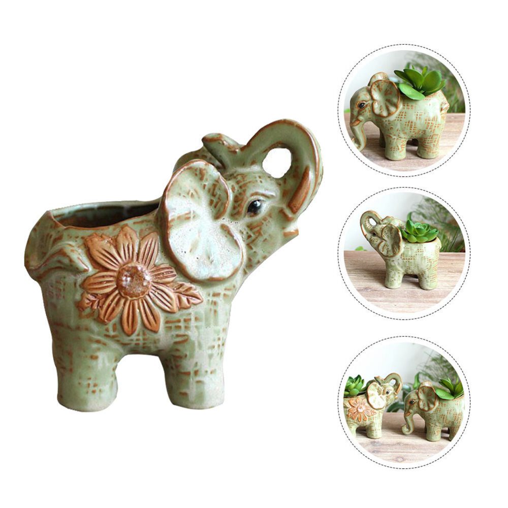 Plant Novelty Planter Elephant Succulent Flower Pot Small Flowerpot