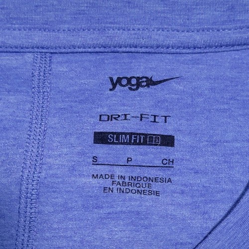 Nike Yoga Dri-Fit Lapis Viola T-Shirt Top DN4314-430 Uomo Small S Slim Fit - Foto 2 di 12