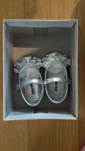 NIB Silver Josmo First Walker Top Ruffles & Buckle Shoes - Style 19794 - Size 1 - Picture 9 of 12