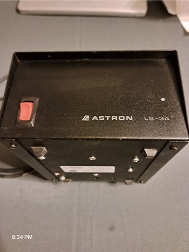 Astron LS-3A DC Power Supply 115VAC 60HZ To 28VDC 3A Cont. 4A Intermittent Used