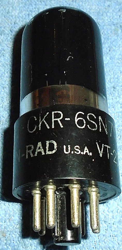 1 tubo de vacío Ken-Rad JAN CKR 6SN7GT VT-231 - Triodo doble de audio vintage de los años 40 Foto 4 de 4