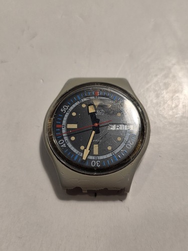 Swatch GM701 Blue Calypso Diver Rare Watch 34mm working condition